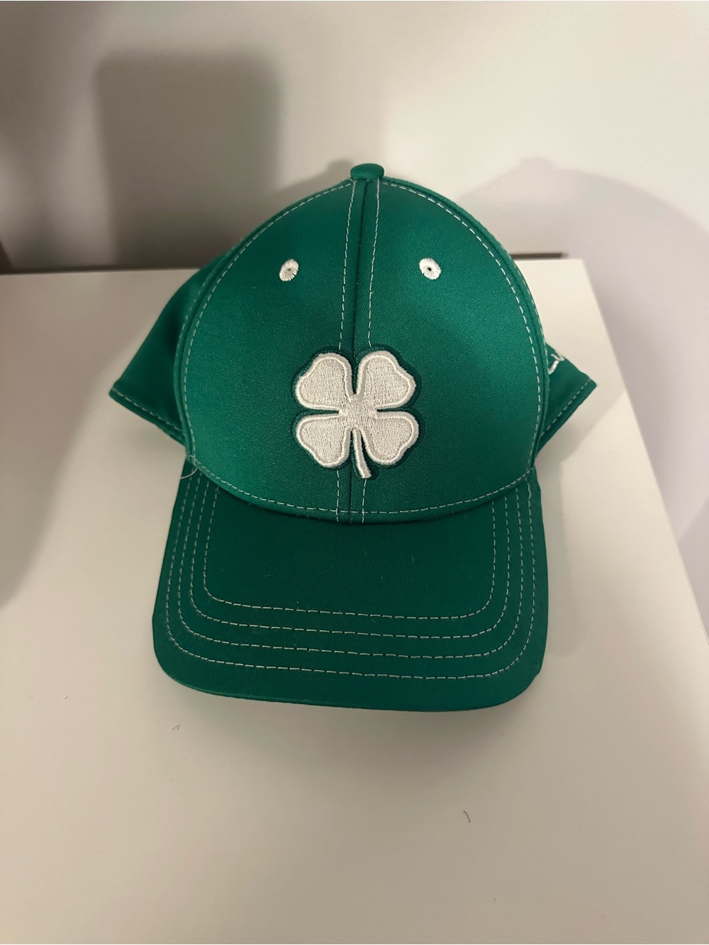 EUC Black Clover USA Live Lucky Green Baseball Cap with Clover Patch